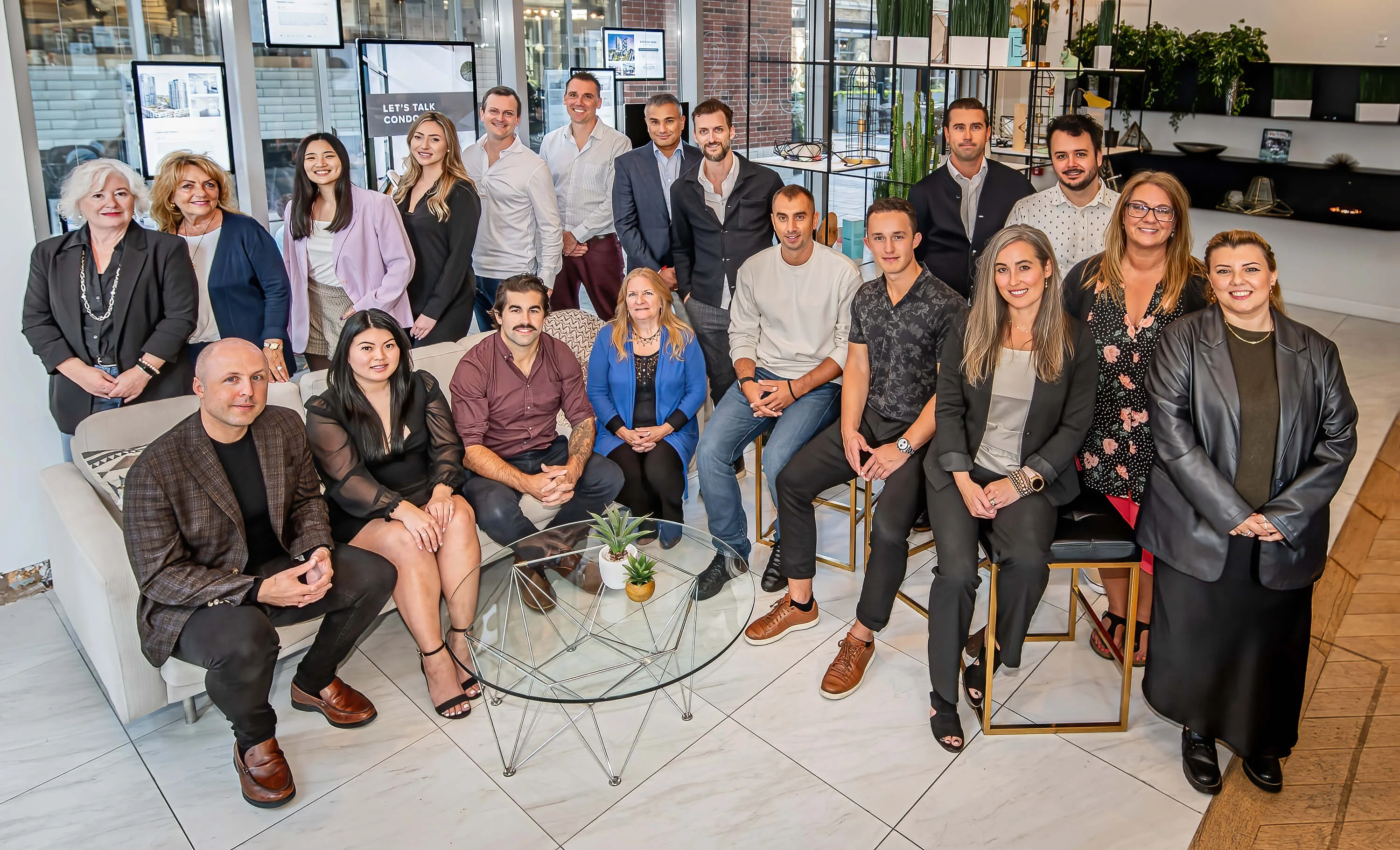 A full staff photo of everyone who works for Condo Culture